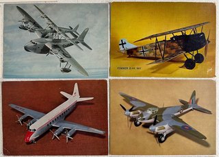 Lote 13 Postales Viejas Aviones WWI-II