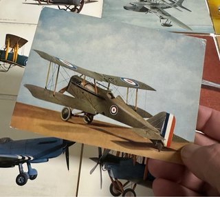Lote 13 Postales Viejas Aviones WWI-II