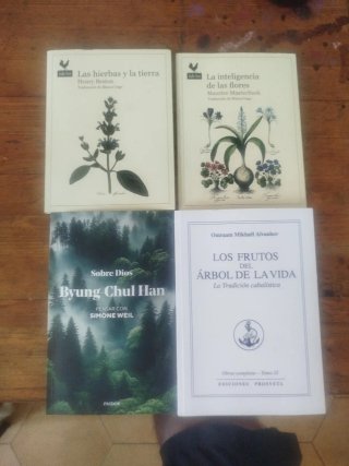 Lote 4 libros espiritualidad. Cábala y flores.