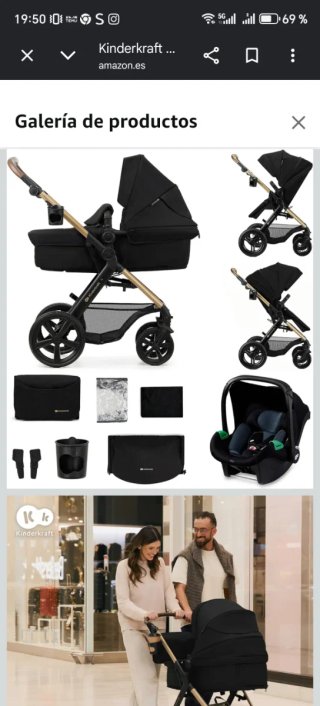 Kinderkraft MOOV XL 3 en 1 Carrito Bebé