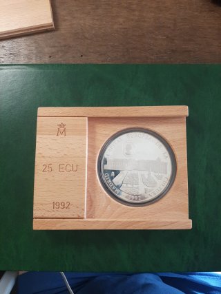 Moneda Plata 25 Ecus Madrid Cultura 1992