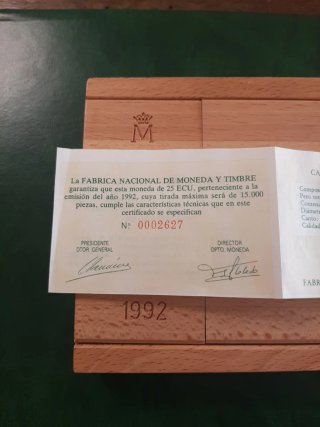 Moneda Plata 25 Ecus Madrid Cultura 1992