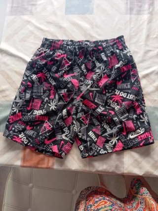 Bañador Nike Negro y Rosa