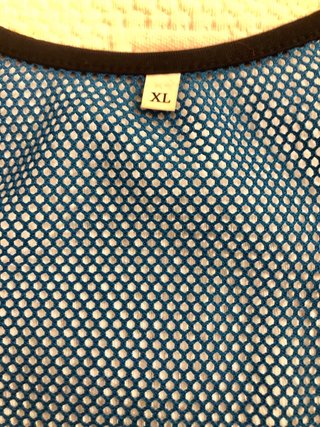 Camiseta Tirantes Malla Barcode Azul Negra