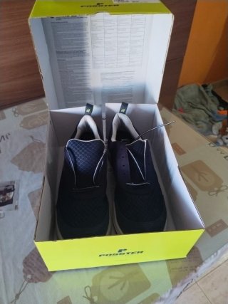 Zapatos de trabajo POBOSTER azules y blancos