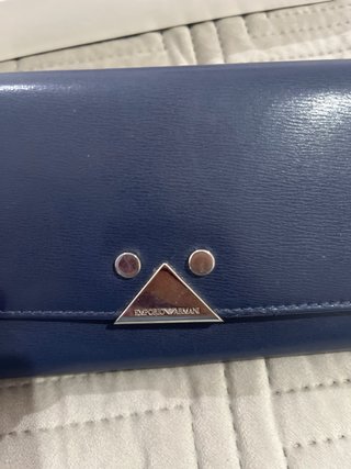 Cartera Emporio Armani Piel Azul y rojo