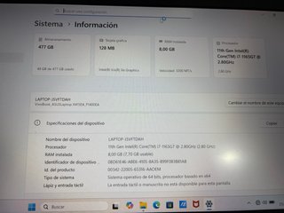 Portátil Asus Intel Core i7 14”