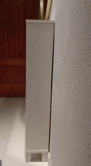 Zapatero estrecho blanco 97x94x17 cm