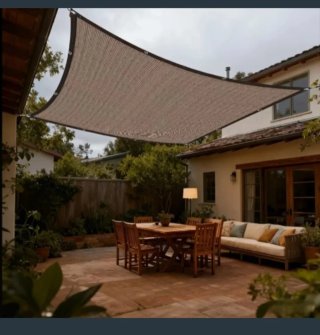 Toldo Vela Malla Rectangular 3X5 Marrón