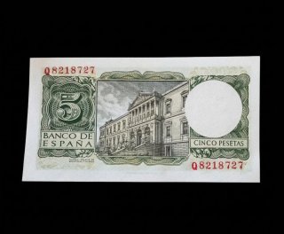 2 Billetes 5 Pesetas España 1951 y 1954