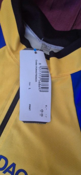 Maillot Ciclismo Dachser Amarillo y Azul