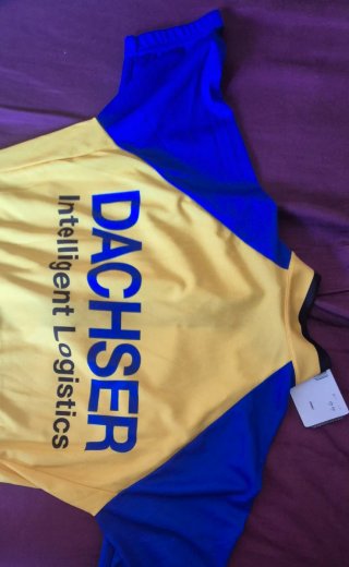 Maillot Ciclismo Dachser Amarillo y Azul