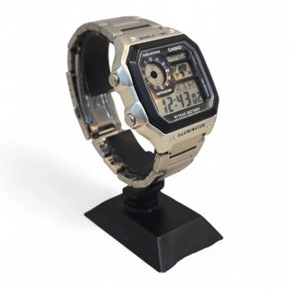 RELOJ CASIO AE 1200WH ESFERA NEGRA/CORREA METAL