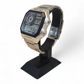 RELOJ CASIO AE 1200WH ESFERA NEGRA/CORREA METAL