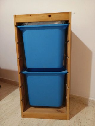 Cajonera infantil Ikea madera y plástico