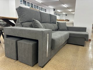 Hermoso Sofa con arcon y puff Nuevo 3 COLORES