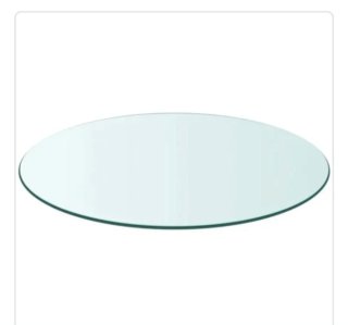 Cristal Mesa Redonda 70cm Transparente