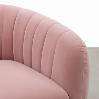 BUTACA EN TELA VELVET ROSA TAMESIS