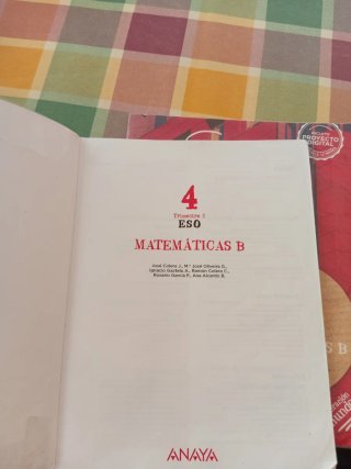 Libro matemáticas B de 4ESO segundo trimestre.