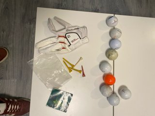 Palos y bolsa de golf MacGregor con toalla Rolex