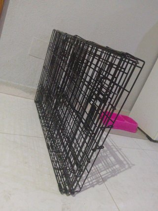 Jaula metálica para mascotas negra