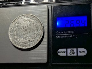Indochina Francesa 1 piastra 1900 plata