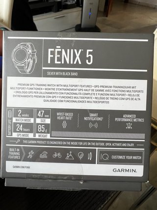 Garmin Fenix 5 Smartwatch Negro/Plata