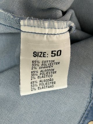 Cazadora Vaquera Mujer Talla 50 Azul