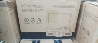 Tocadiscos Bluetooth Beige/Marrón