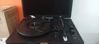 Tocadiscos Bluetooth Beige/Marrón
