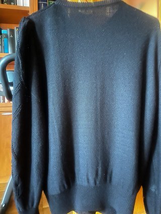 Chaqueta de punto acrílico negra