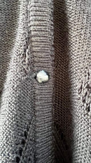 Chaqueta de punto acrílico negra