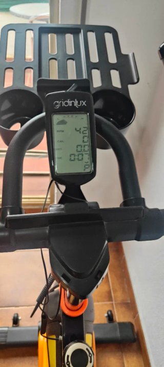 Bicicleta de Spinning Naranja y Negra