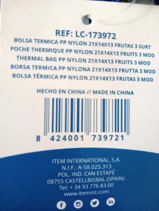 Bolsa térmica de nylon ideal para verano