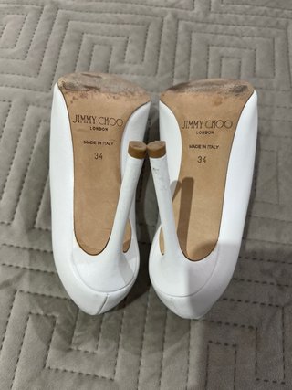 Zapato tacon Jimmy Choo Romy 100 Blanco Talla 34