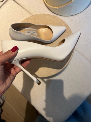 Zapato tacon Jimmy Choo Romy 100 Blanco Talla 34