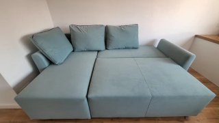 Sofá Cama IKEA BRISSUND con chaise long Azul