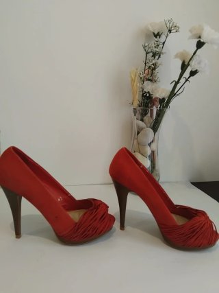 Zapatos de Salón Rojos Zara Talla 38