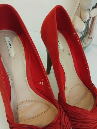Zapatos de Salón Rojos Zara Talla 38