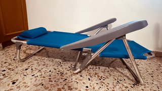 2 Reposeras Plegables Aluminio Disney + Adulto