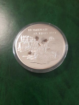 Moneda 25 ecus plata 1998 Homenaje Ejercito