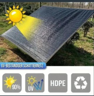 Toldo Malla Sombra Rectangular 2X8 Negro