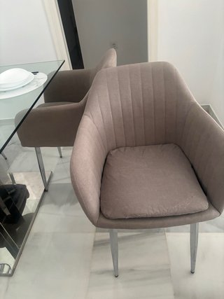 Juego de 4 Sillas de Comedor Gris.Semi nuevas.