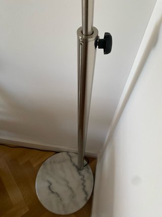 Lámpara de pie arco metal y mármol