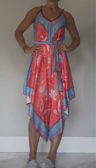 Vestido playero multicolor