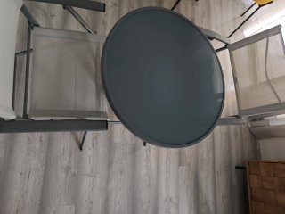 Mesa y 2 Sillas Metal Exterior