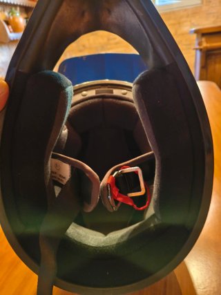 Casco de Moto Nitro Azul y Plata
