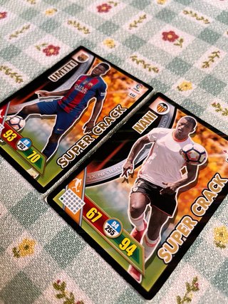 2 Cromos Nani y Umtiti Super Crack 2016/17