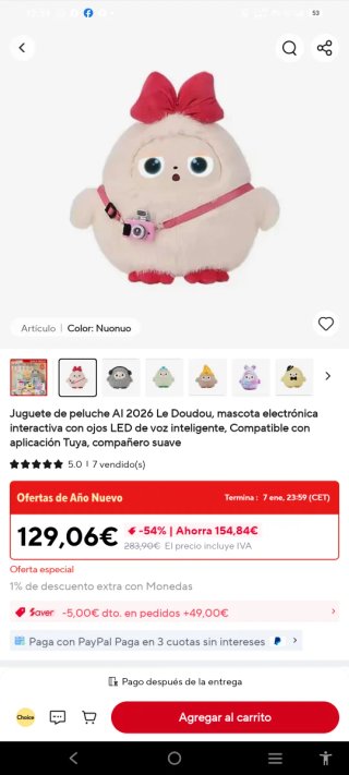 Peluches interactivos Le Doudou IA para niños