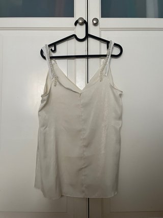 Blusa Zara tirantes perlas